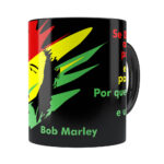 Caneca Bob Marley Se Deus Criou Preta