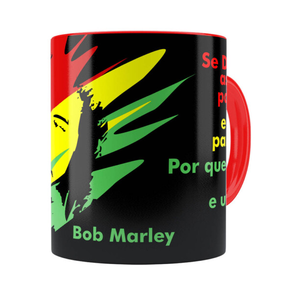 Caneca Bob Marley Se Deus Criou Vermelha