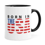 Caneca Born In The Usa Preta