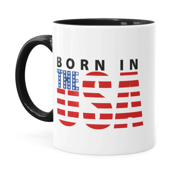 Caneca Born In The Usa Preta