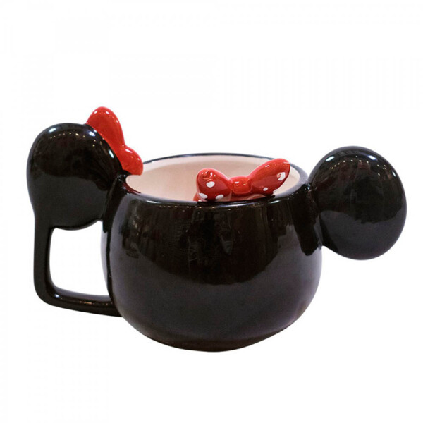 Caneca 3D Minnie Rosto Porcelana 280ml