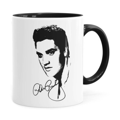 Caneca Elvis Presley Face Preta