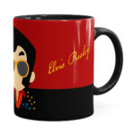 Caneca Elvis Presley Minimalista Preta