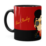 Caneca Elvis Presley Minimalista Preta