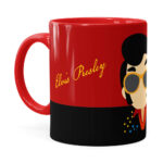 Caneca Elvis Presley Minimalista Vermelha