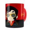 Caneca Elvis Presley Minimalista Vermelha