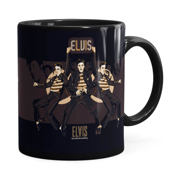 Caneca Elvis Presley Poster Preta