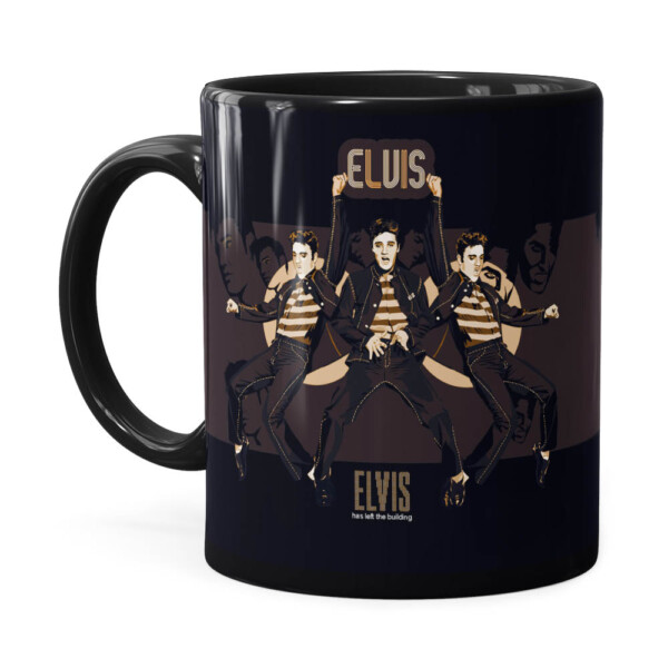 Caneca Elvis Presley Poster Preta