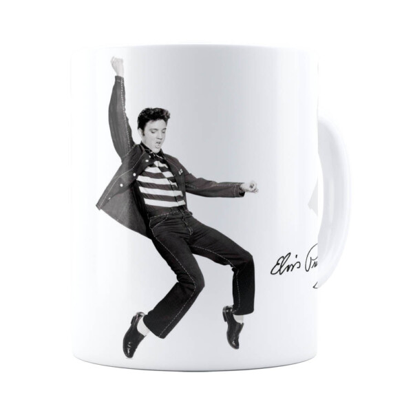 Caneca Elvis Presley Prisioneiro Do Rock Branca