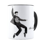 Caneca Elvis Presley Prisioneiro Do Rock Preta