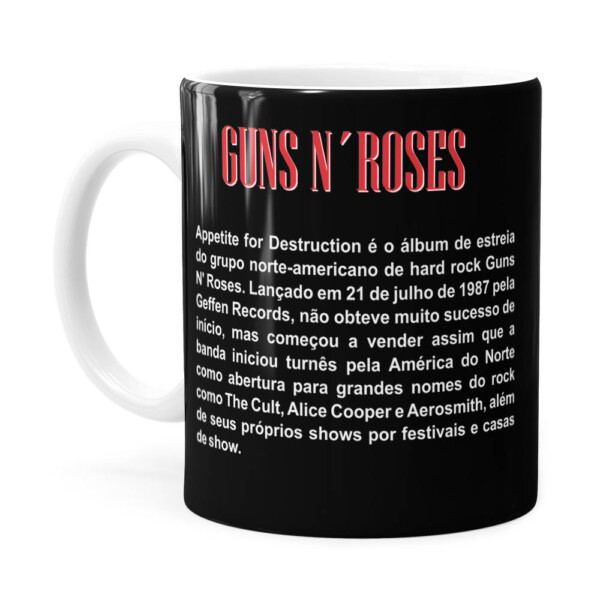 Caneca Guns N Roses Appetite For Destruction Branca