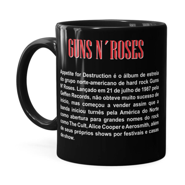 Caneca Guns N Roses Appetite For Destruction Preta