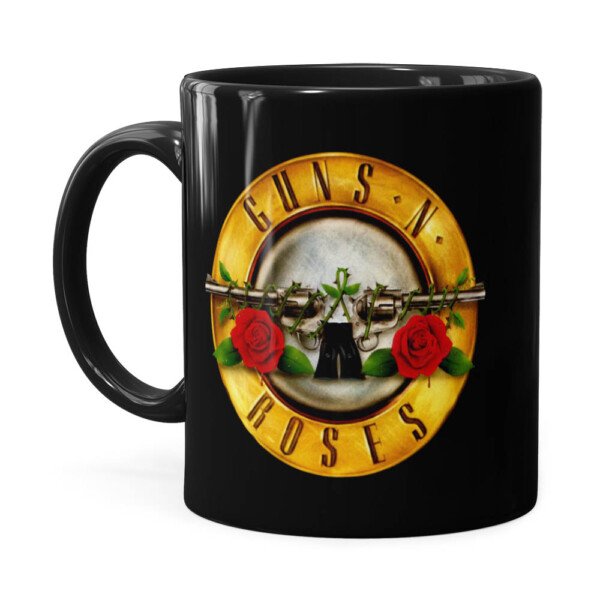 Caneca Guns N Roses Logo Preta
