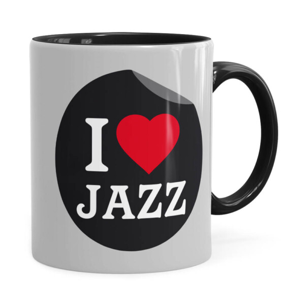 Caneca I Love Jazz V01 Preta