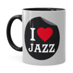 Caneca I Love Jazz V01 Preta