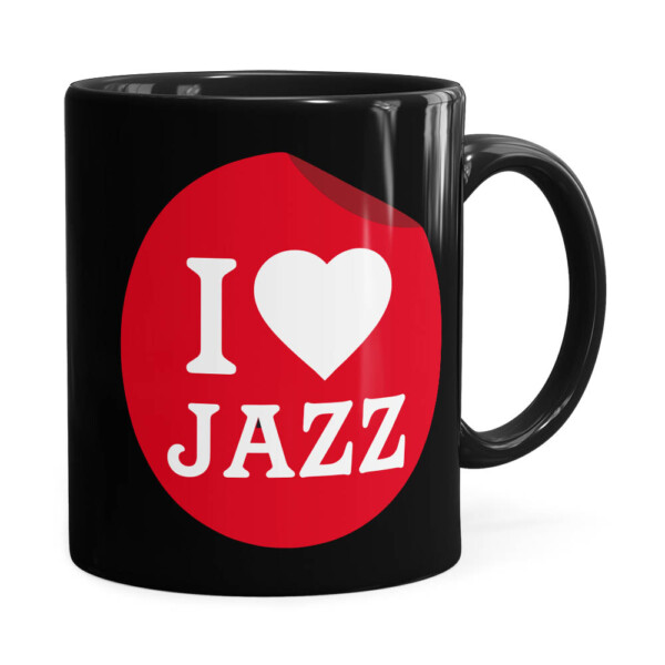 Caneca I Love Jazz V02 Preta