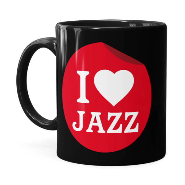 Caneca I Love Jazz V02 Preta