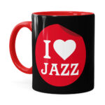 Caneca I Love Jazz V02 Vermelha