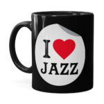 Caneca I Love Jazz V03 Preta
