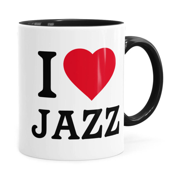 Caneca I Love Jazz V04 Preta