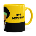Caneca Jimi Hendrix Minimalista Amarela