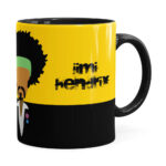 Caneca Jimi Hendrix Minimalista Preta