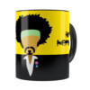 Caneca Jimi Hendrix Minimalista Preta