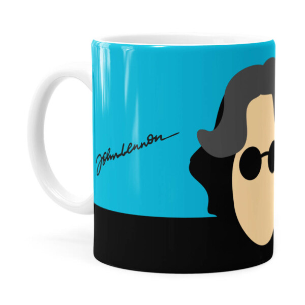 Caneca John Lennon Minimalista Branca