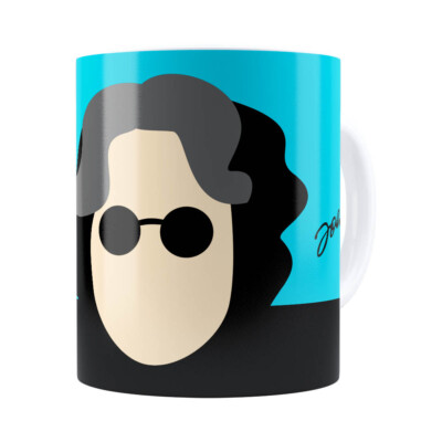 Caneca John Lennon Minimalista Branca