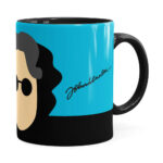 Caneca John Lennon Minimalista Preta
