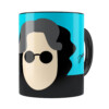 Caneca John Lennon Minimalista Preta
