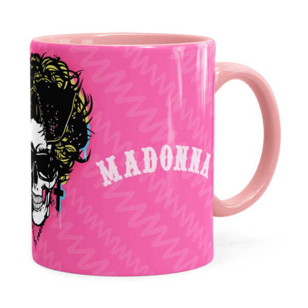 Caneca Madonna Caveira Rosa