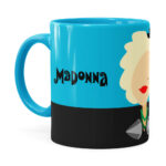 Caneca Madonna Minimalista Azul Claro
