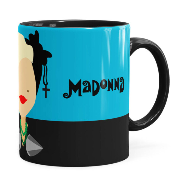 Caneca Madonna Minimalista Preta
