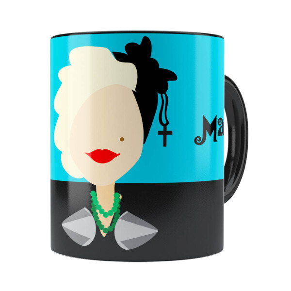 Caneca Madonna Minimalista Preta