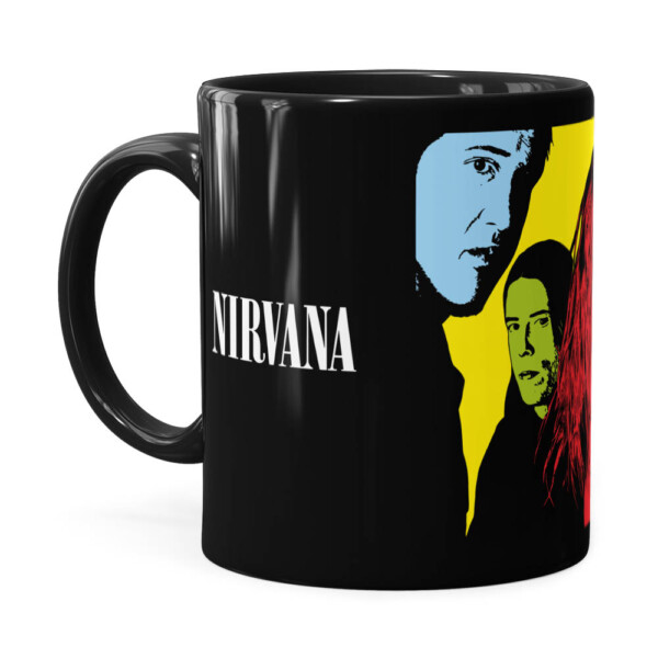 Caneca Nirvana Grupo Preta