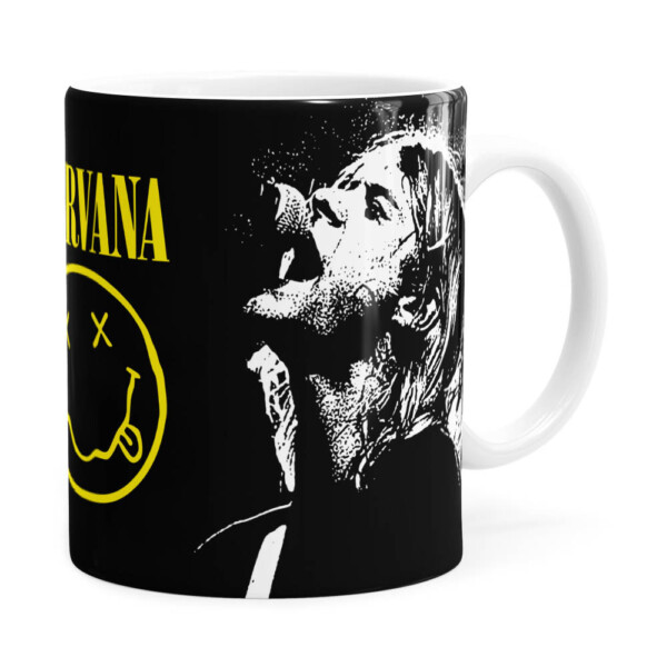 Caneca Nirvana Kurt Cobain Branca