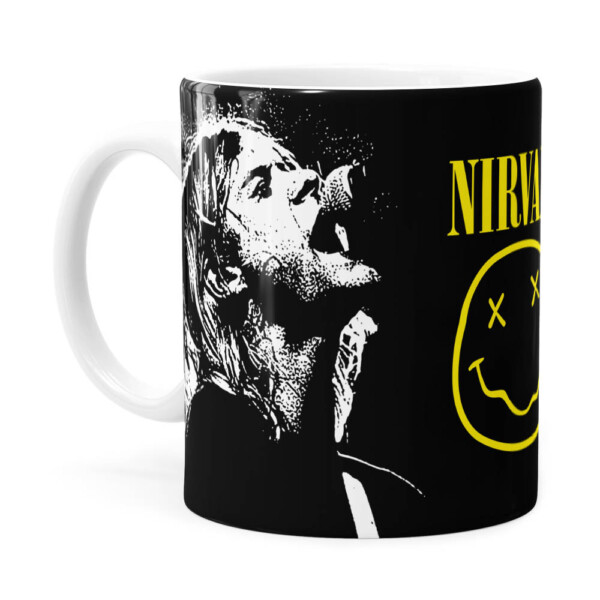 Caneca Nirvana Kurt Cobain Branca