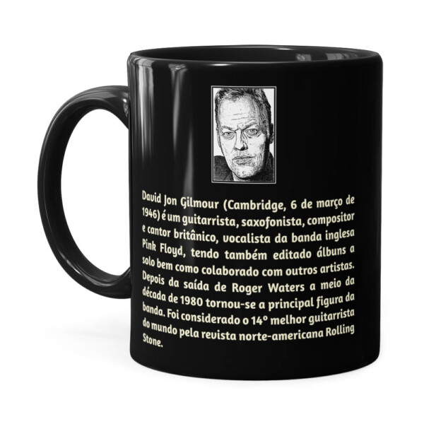 Caneca Pink Floyd David Gilmour Preta