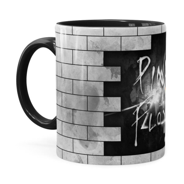Caneca Pink Floyd The Dark Side E The Wall Preta