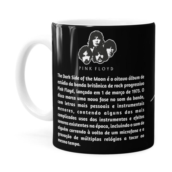 Caneca Pink Floyd The Dark Side Of The Moon Branca