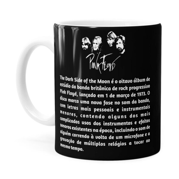 Caneca Pink Floyd The Dark Side Of The Moon V02 Branca