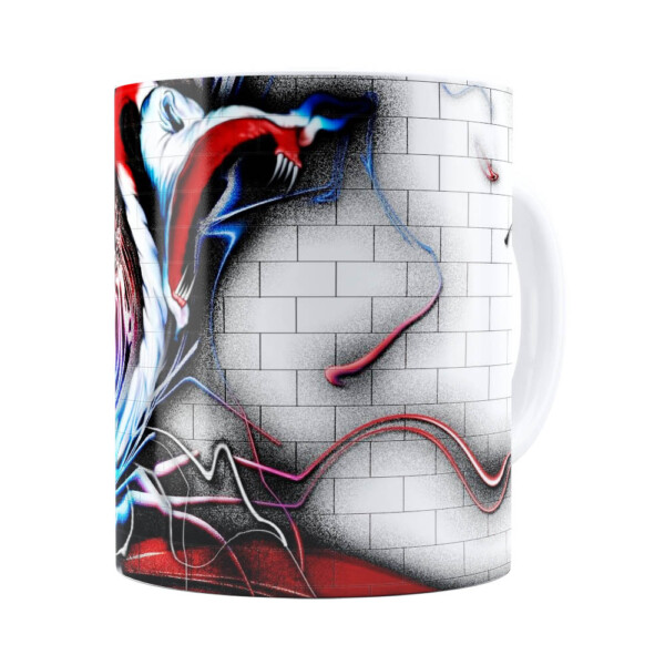 Caneca Pink Floyd The Wall Grafiti Branca