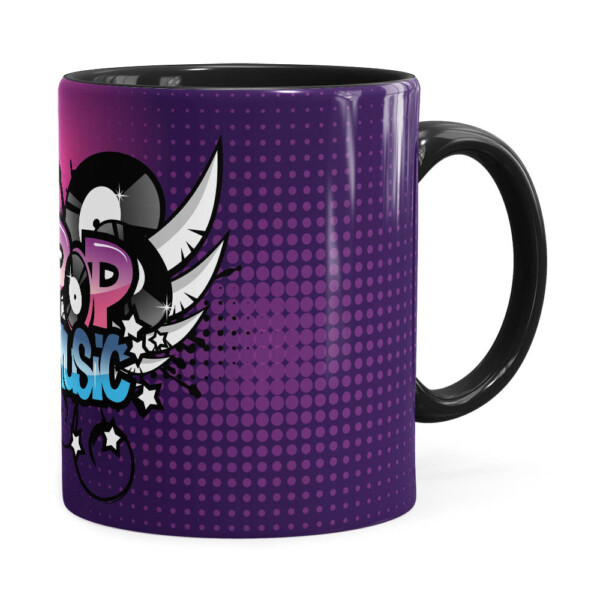 Caneca Pop Music Preta