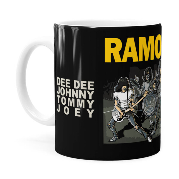 Caneca Ramones Cartoon Branca