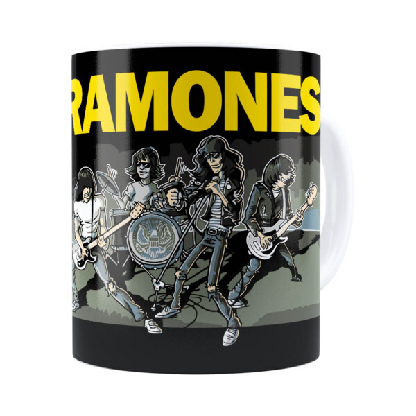Caneca Ramones Cartoon Branca