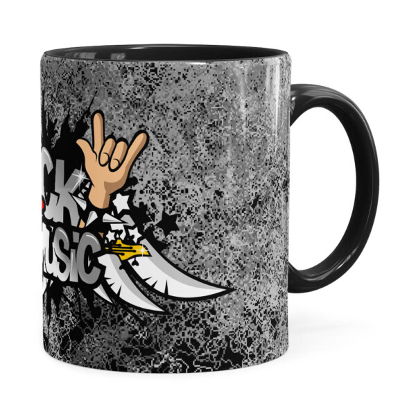 Caneca Rock Music Preta