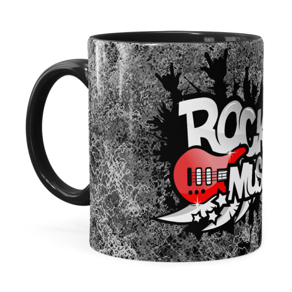 Caneca Rock Music Preta