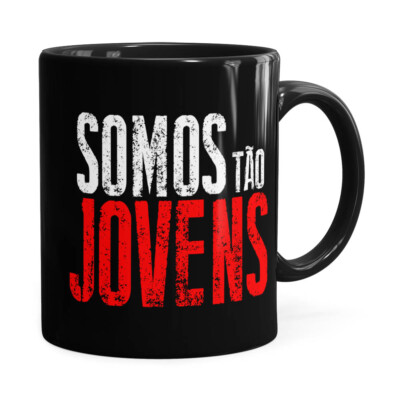 Caneca Somos Tão Jovens Renato Russo Preta