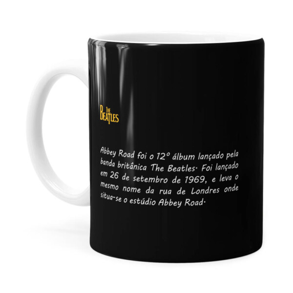 Caneca The Beatles Abbey Road Black Branca